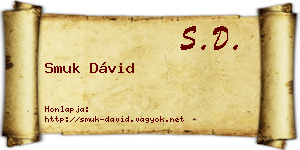 Smuk Dávid névjegykártya
